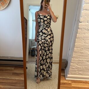 Nicholas Floral Belted Gown